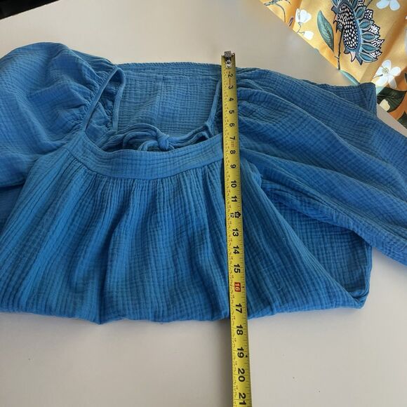 Nation LTD Carter Gauze Mini Dress In Lapis In Multi Sz S Casual Resortwear Boho - Picture 10 of 10